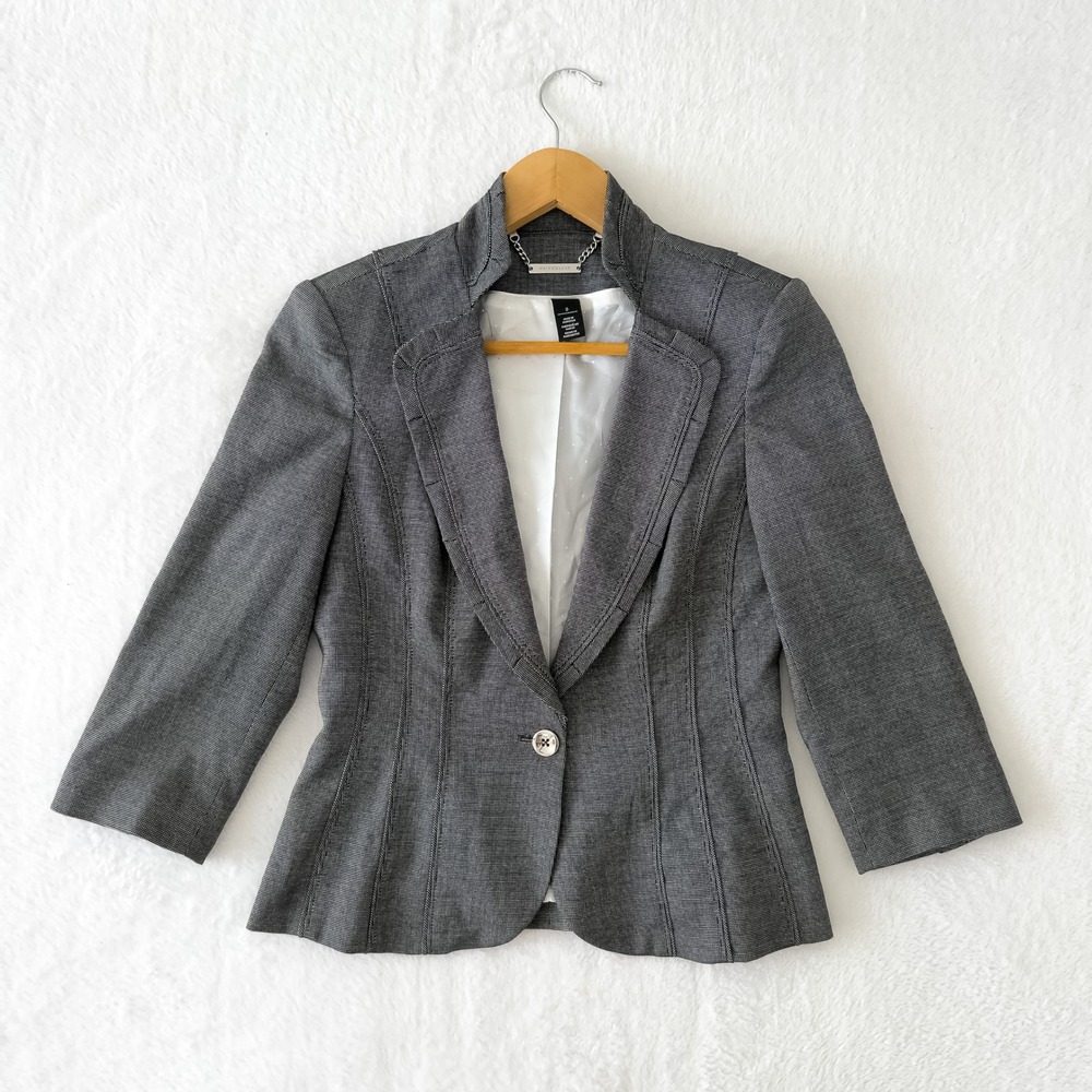 White House Black Market Peplum Blazer Jacket Tailored Fit Professional Career 0